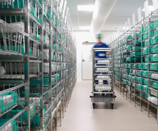 rvs stellingen steriele ruimte OK logistiek CSA Isala Meppel