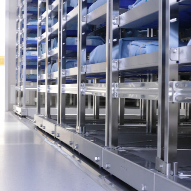 rvs verrijdbare stellingen steriele ruimte OK CSA AZ Klina