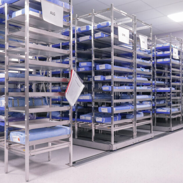 rvs verrijdbare stellingen steriele ruimte OK CSA AZ Klina