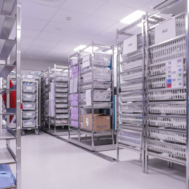 rvs verrijdbare stellingen steriele ruimte OK CSA AZ Klina